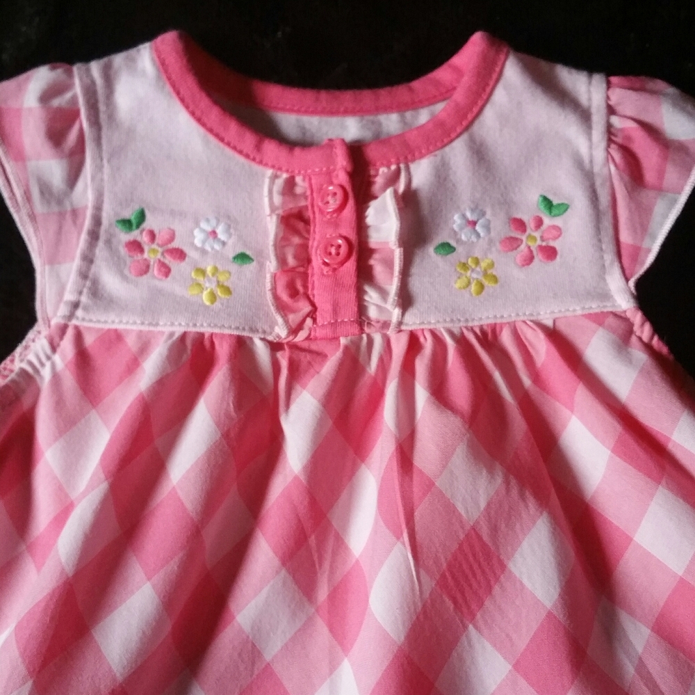 Oh so springy girls onesie  dress